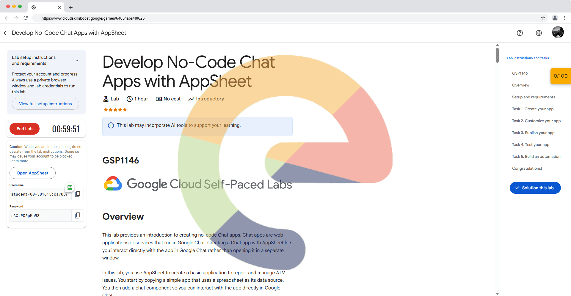 Develop No-Code Chat Apps with AppSheet - GSP1146