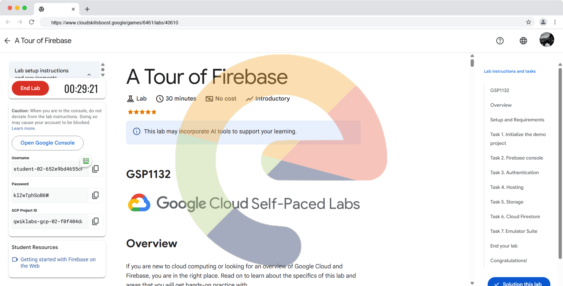 A Tour of Firebase - GSP1132 (Solution)