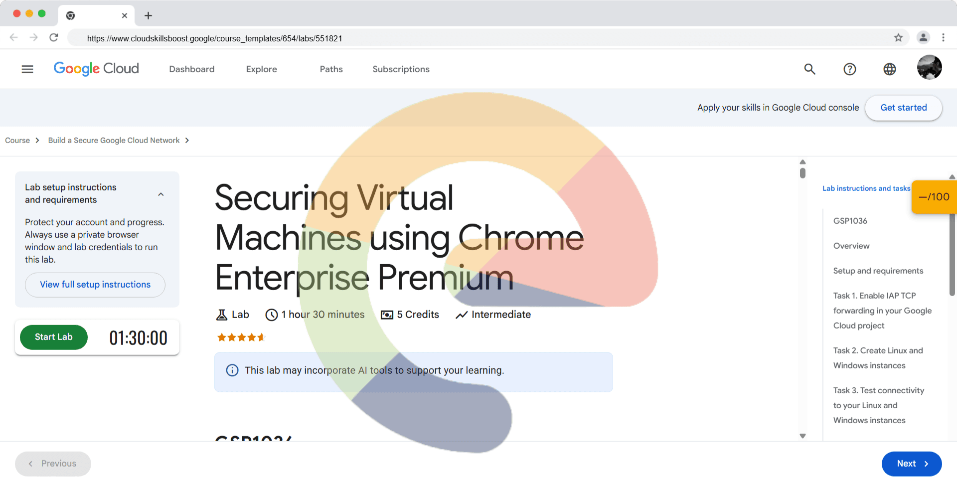 Securing Virtual Machines using Chrome Enterprise Premium - GSP1036