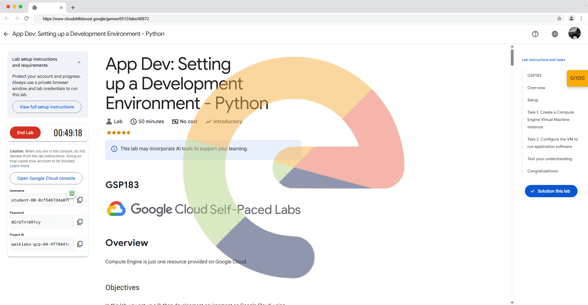 App Dev: Setting up a Development Environment - Python - GSP183