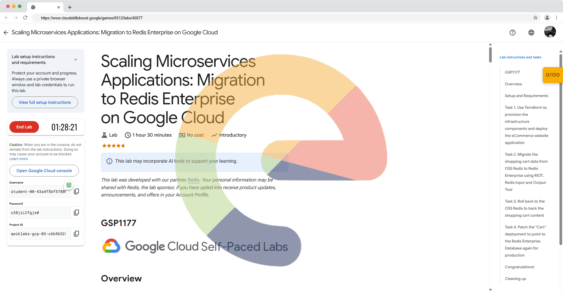 Scaling Microservices Applications: Migration to Redis Enterprise on Google Cloud - GSP1177
