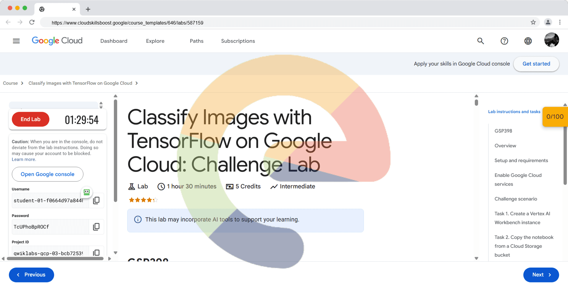 Classify Images with TensorFlow on Google Cloud: Challenge Lab - GSP398