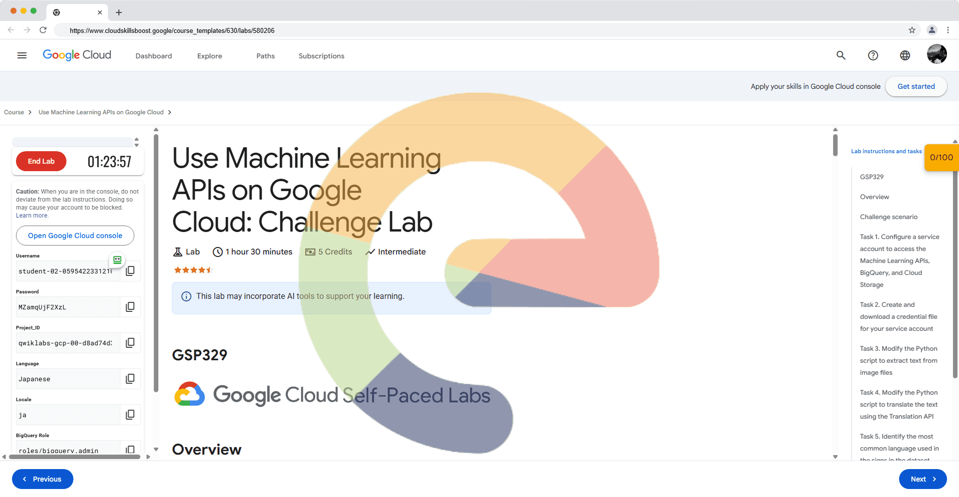 Use Machine Learning APIs on Google Cloud: Challenge Lab - GSP329