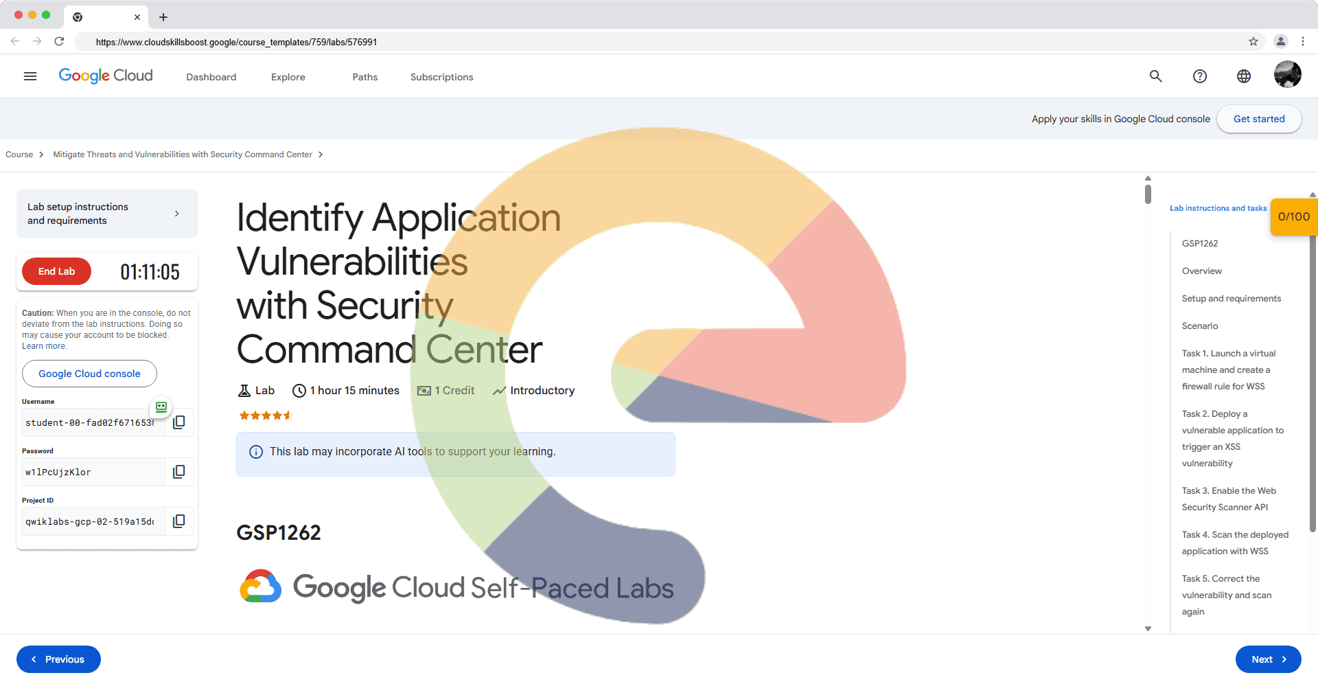 Identify Application Vulnerabilities with Security Command Center - GSP1262