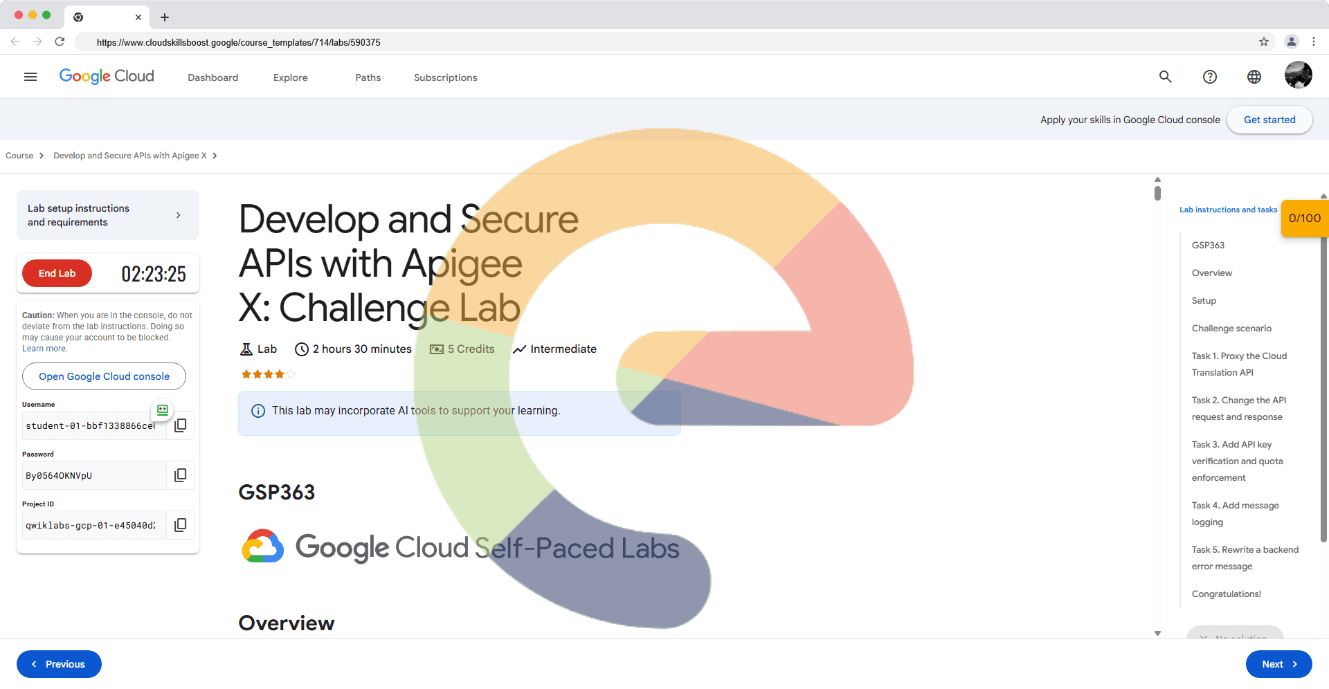 Develop and Secure APIs with Apigee X: Challenge Lab - GSP363