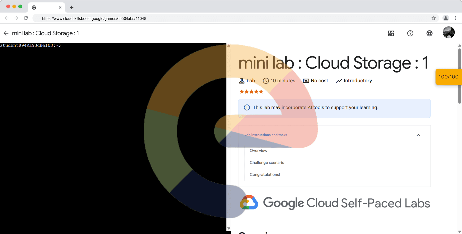 mini lab : Cloud Storage : 1 (Solution)