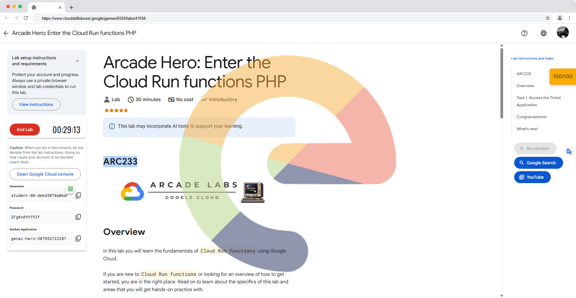Arcade Hero: Enter the Cloud Run functions PHP - ARC233