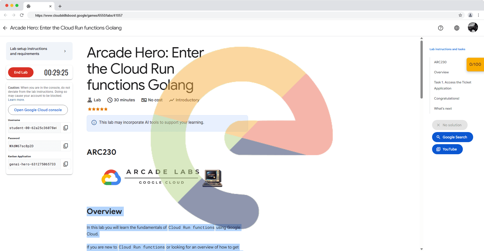 Arcade Hero: Enter the Cloud Run functions Golang - ARC230