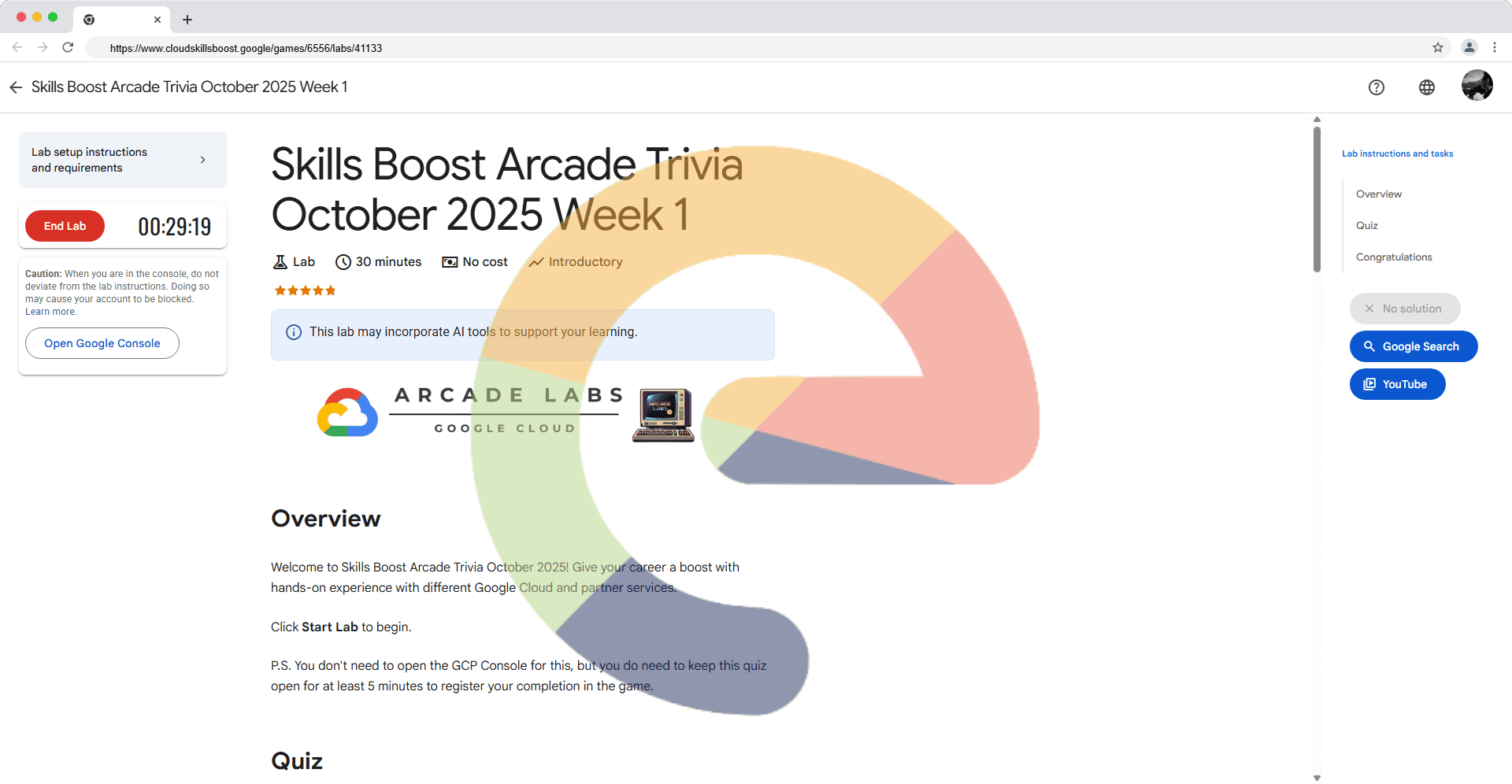 Skills Boost Arcade Trivia October 2025 Week 1 (Solution)