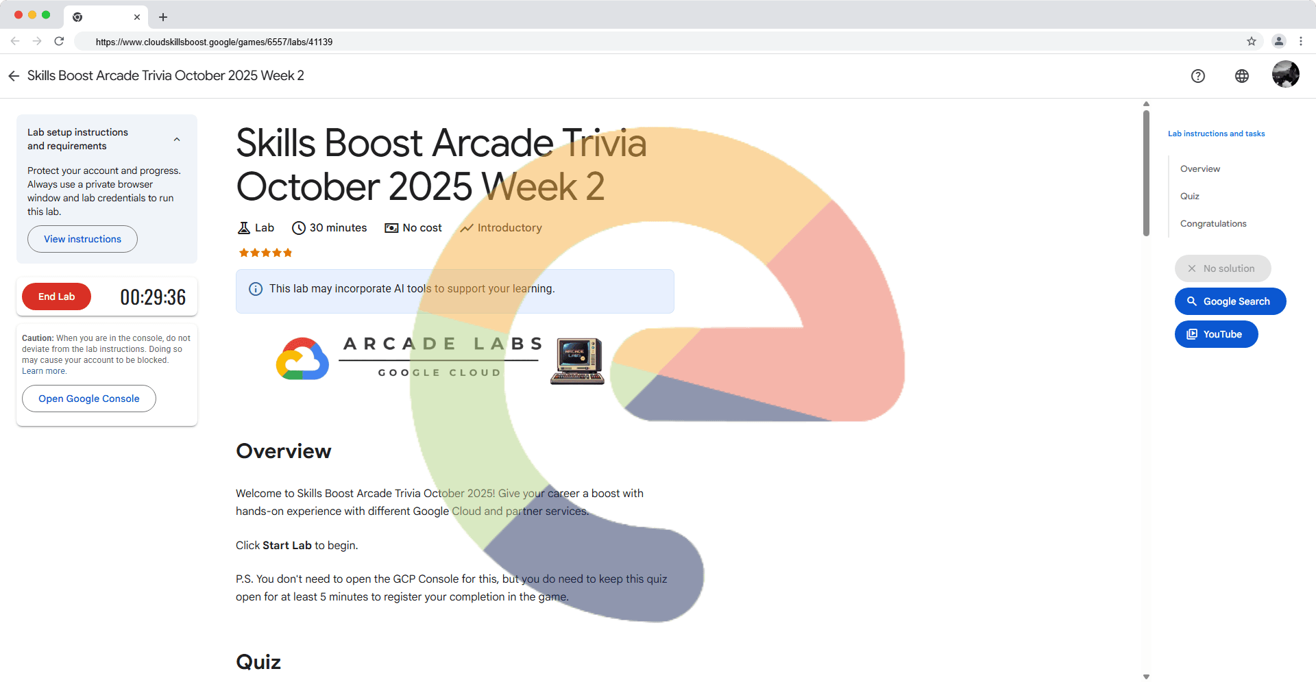 Skills Boost Arcade Trivia October 2025 Week 2 (Solution)