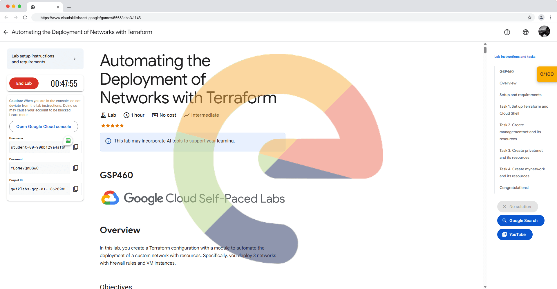 Automating the Deployment of Networks with Terraform - GSP460