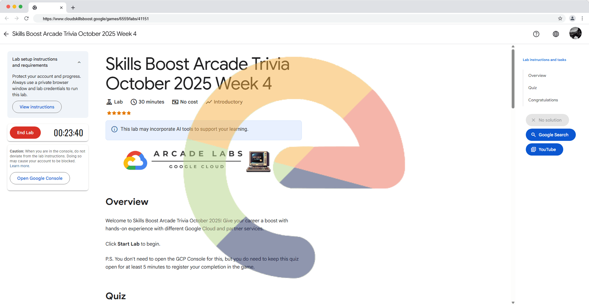 Skills Boost Arcade Trivia October 2025 Week 4 (Solution)