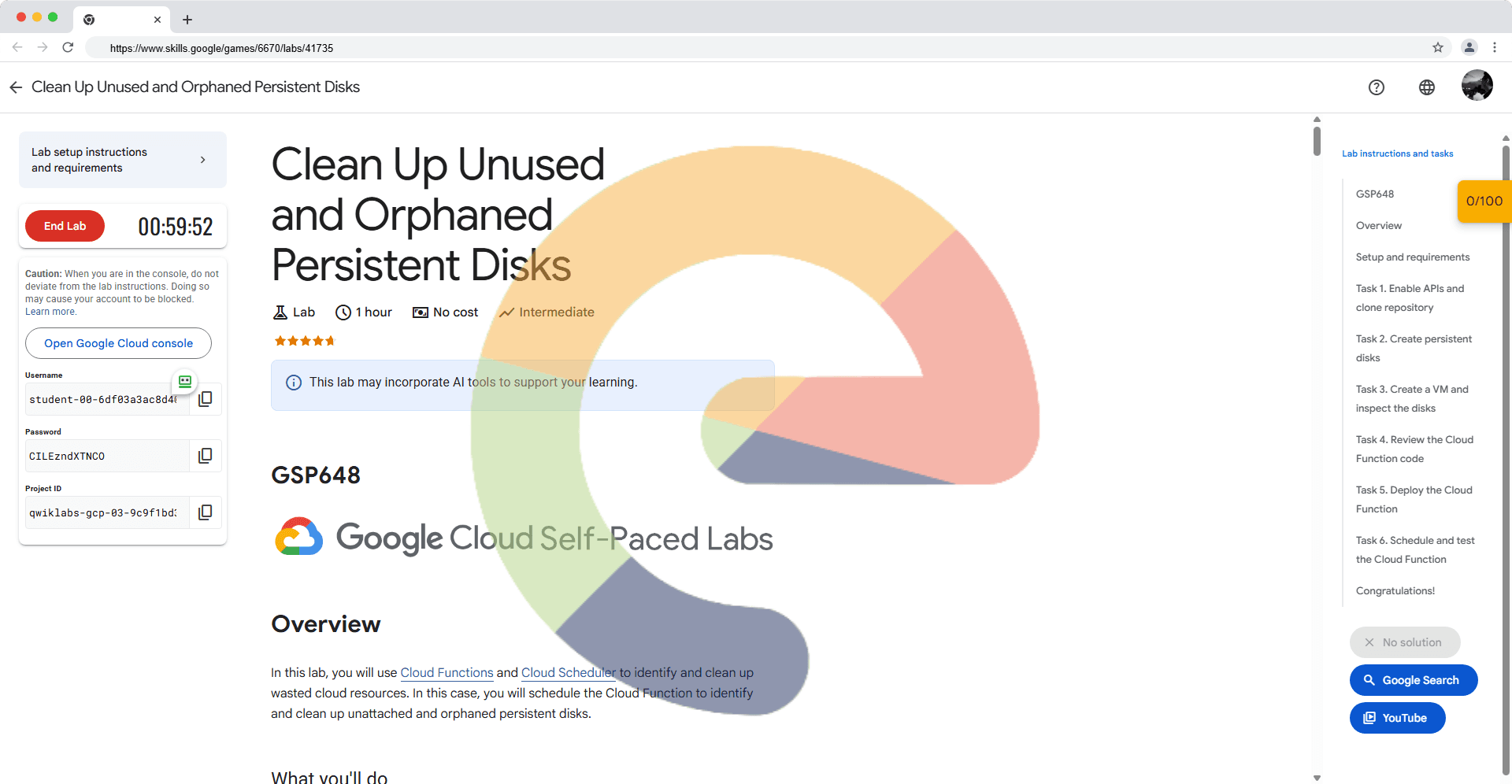 Clean Up Unused and Orphaned Persistent Disks - GSP648