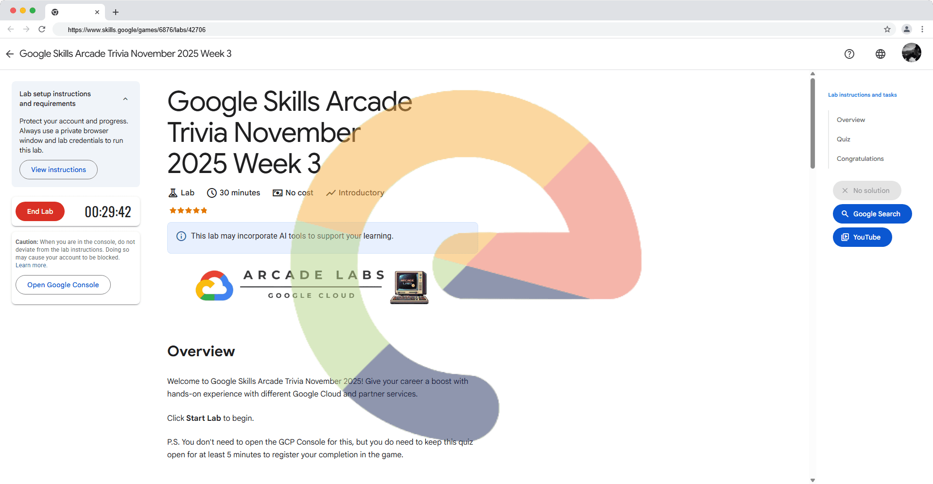 Google Skills Arcade Trivia November 2025 Week 3 (Solution)