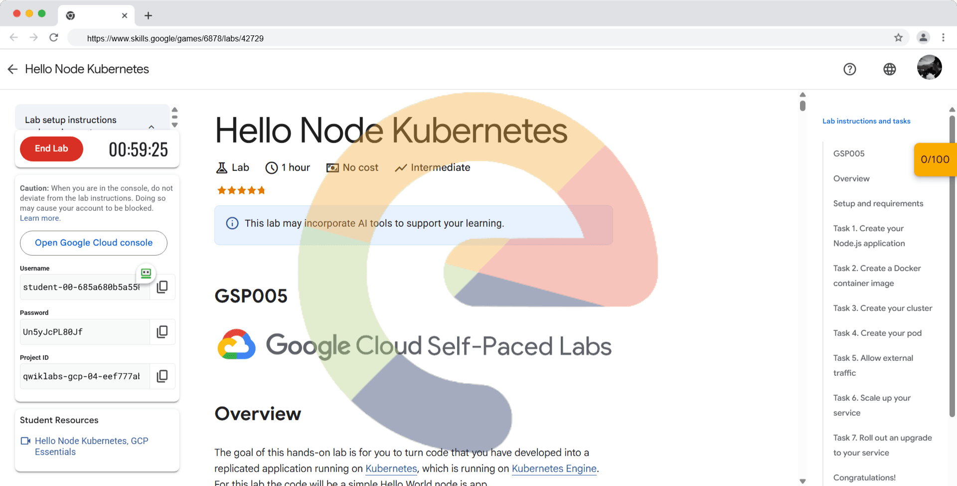 Hello Node Kubernetes - GSP005