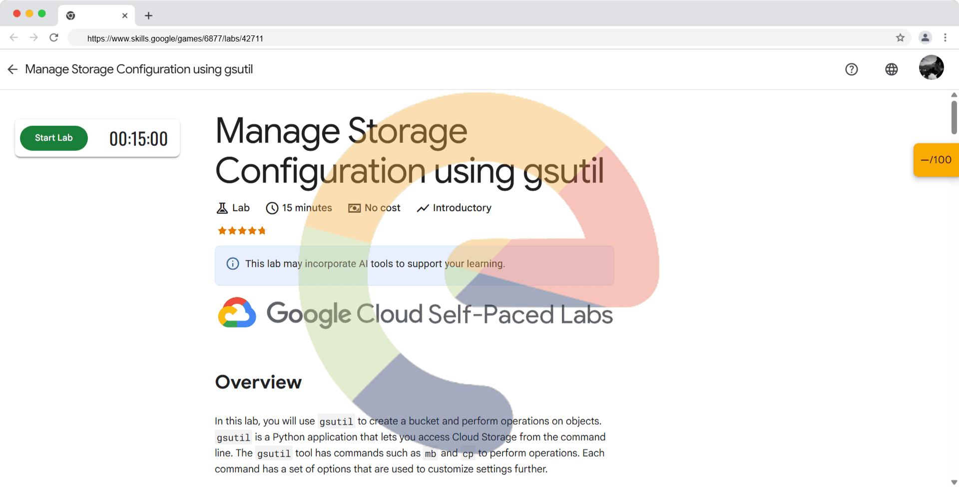 Manage Storage Configuration using gsutil (Solution)