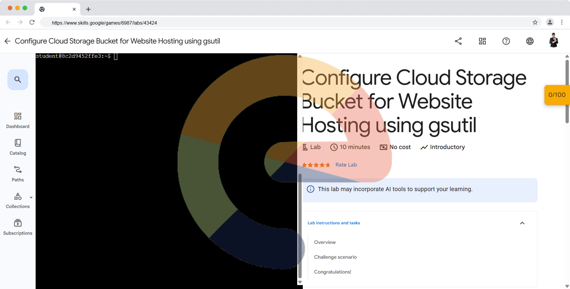 Configure Cloud Storage Bucket for Website Hosting using gsutil (Solution)