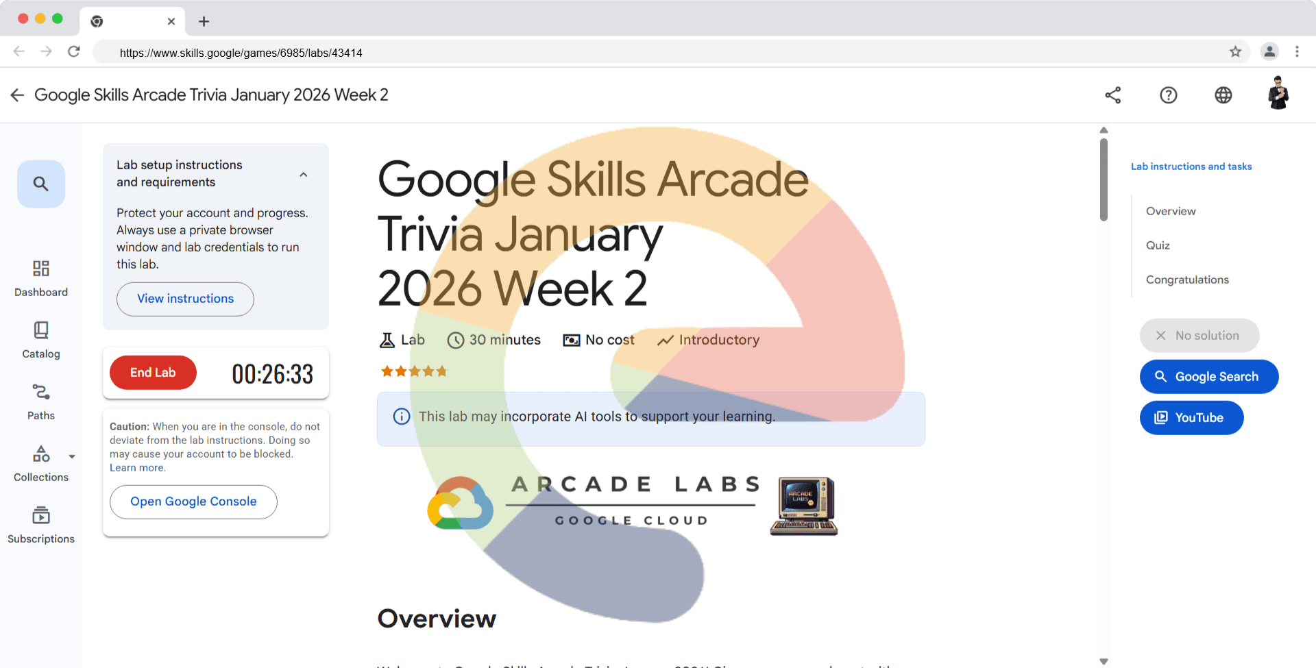 Google Skills Arcade Trivia January 2026 Week 2 (Solution)