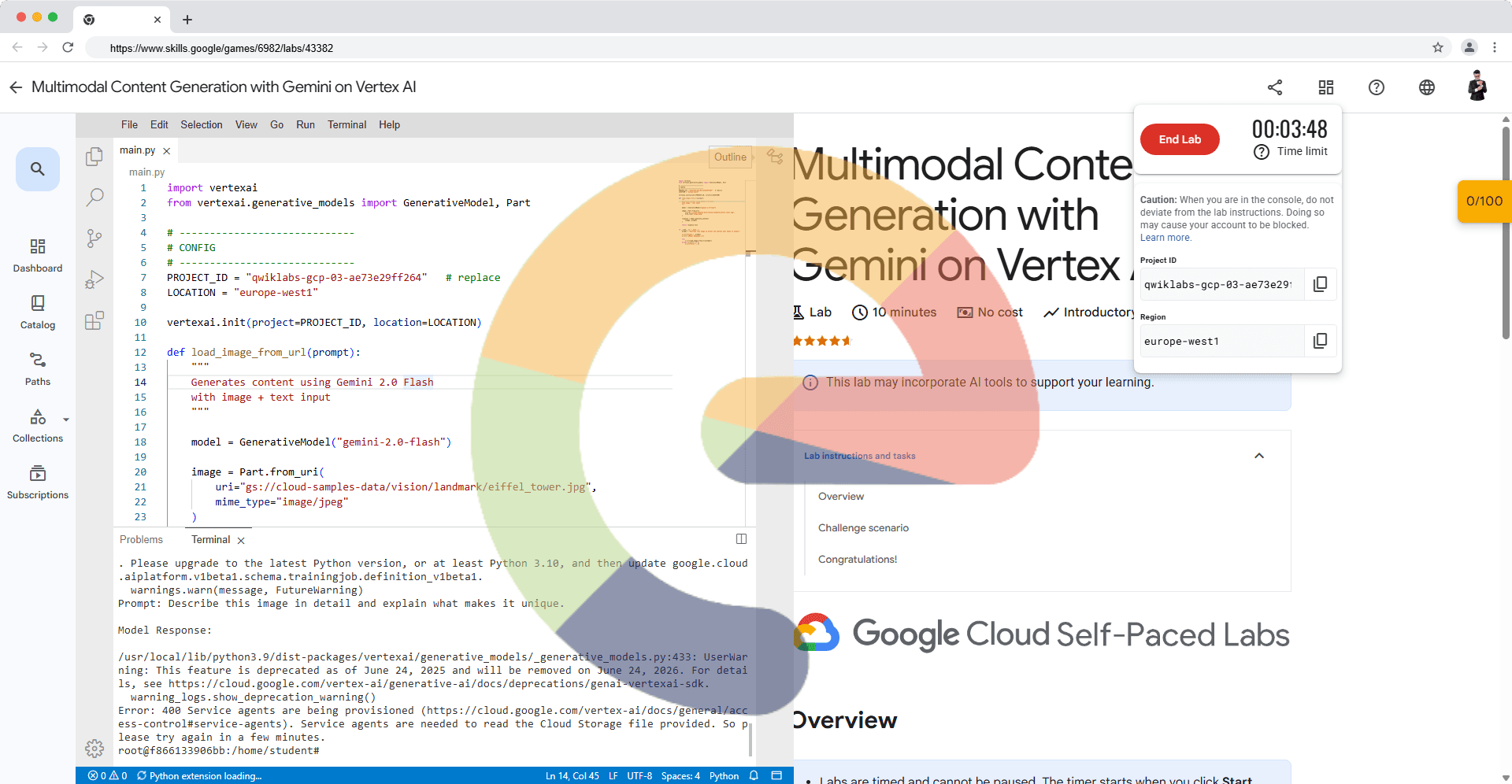 Multimodal Content Generation with Gemini on Vertex AI (Solution)