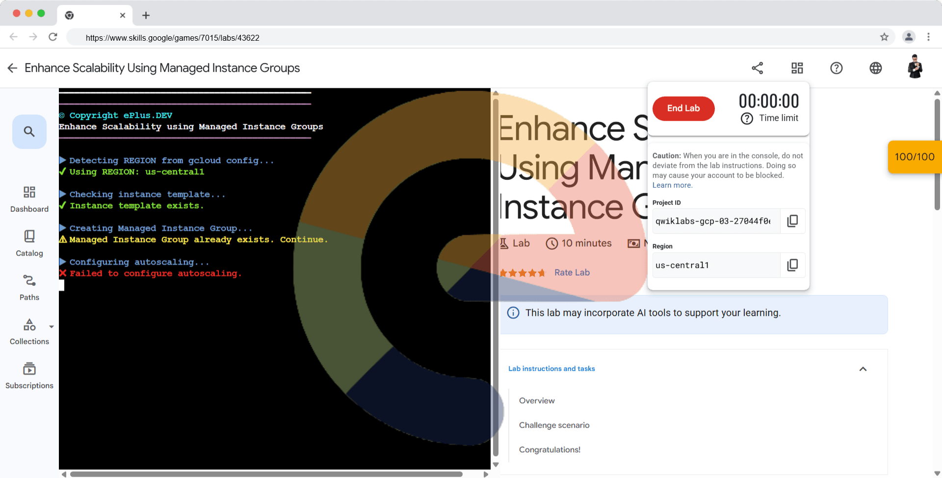 Enhance Scalability Using Managed Instance Groups (Solution)