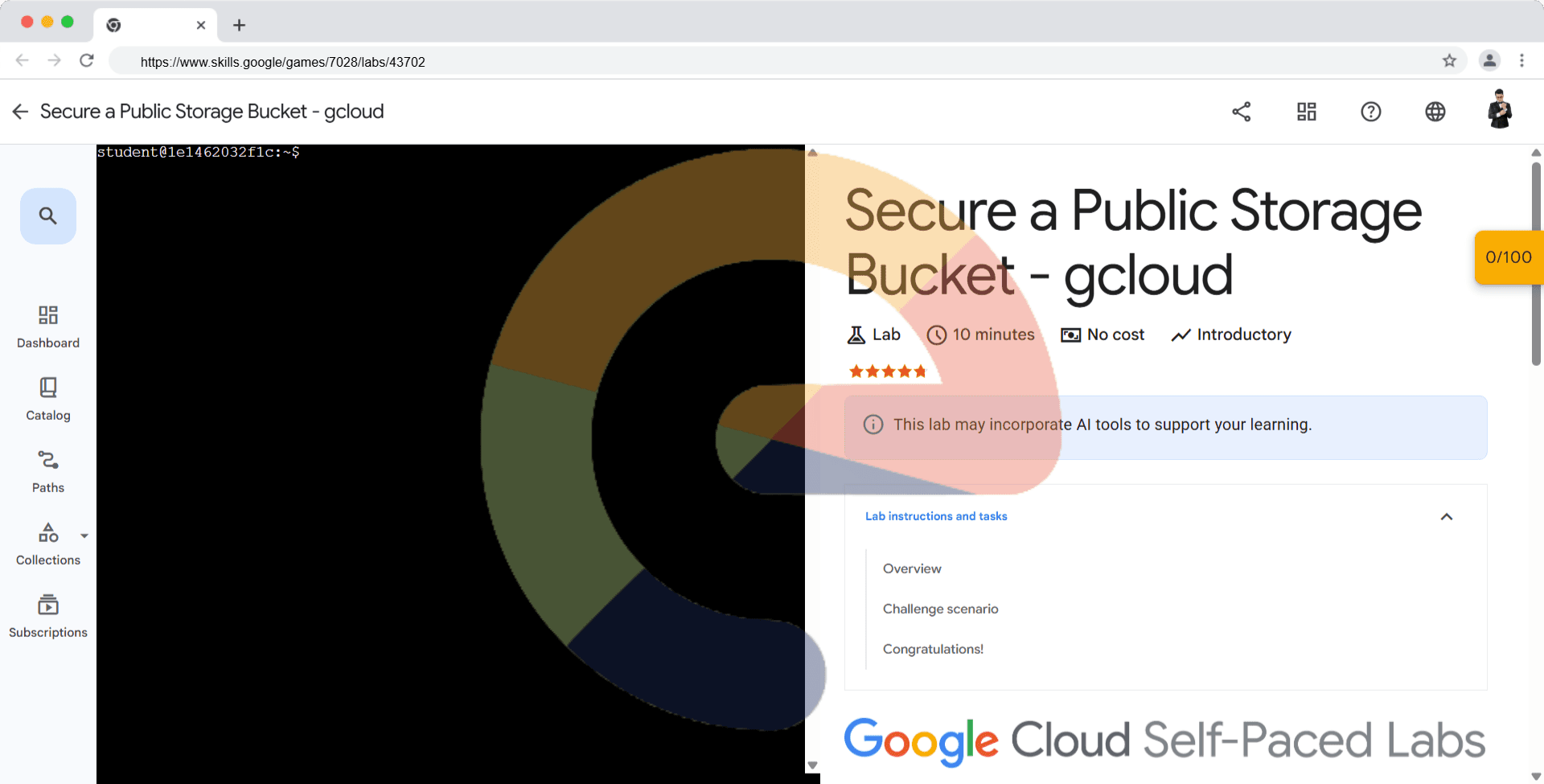 Secure a Public Storage Bucket - gcloud (Solution)