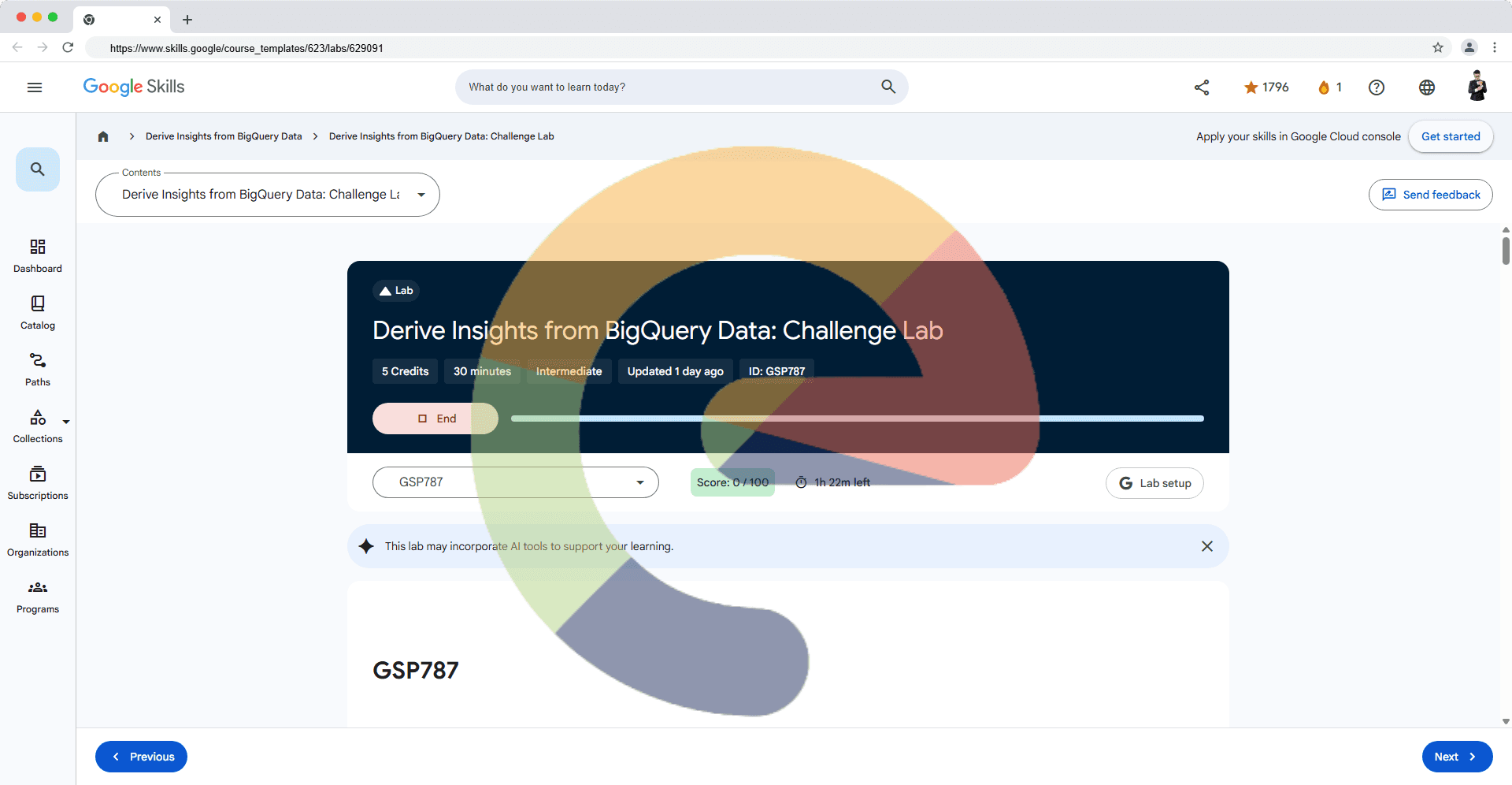 Derive Insights from BigQuery Data: Challenge Lab - GSP787