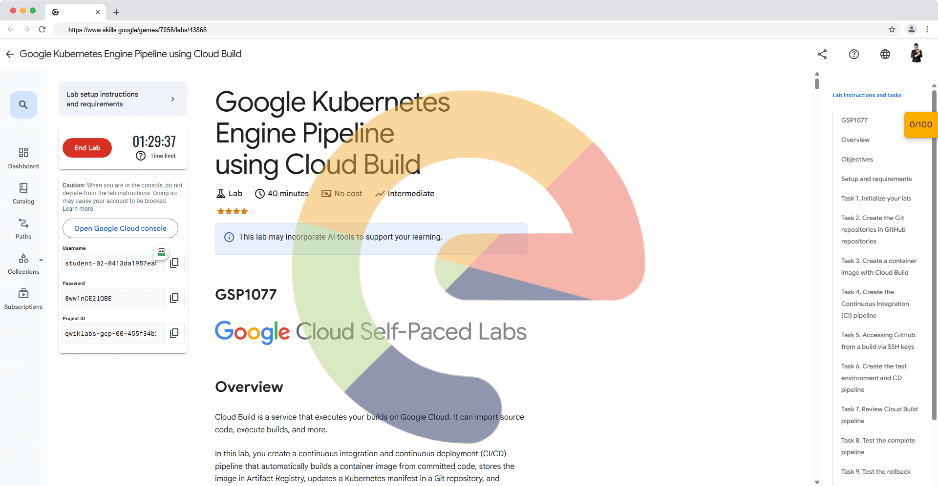 Google Kubernetes Engine Pipeline using Cloud Build - GSP1077