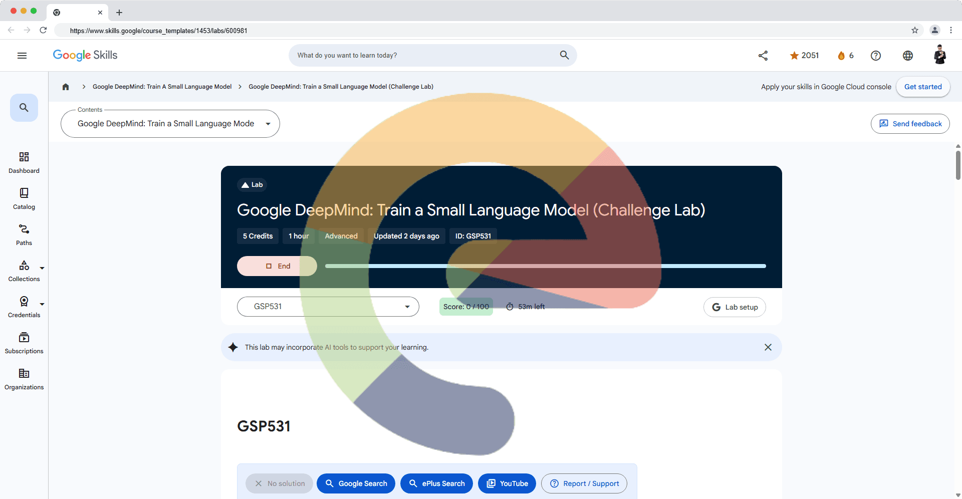 Google DeepMind: Train a Small Language Model (Challenge Lab) - GSP531