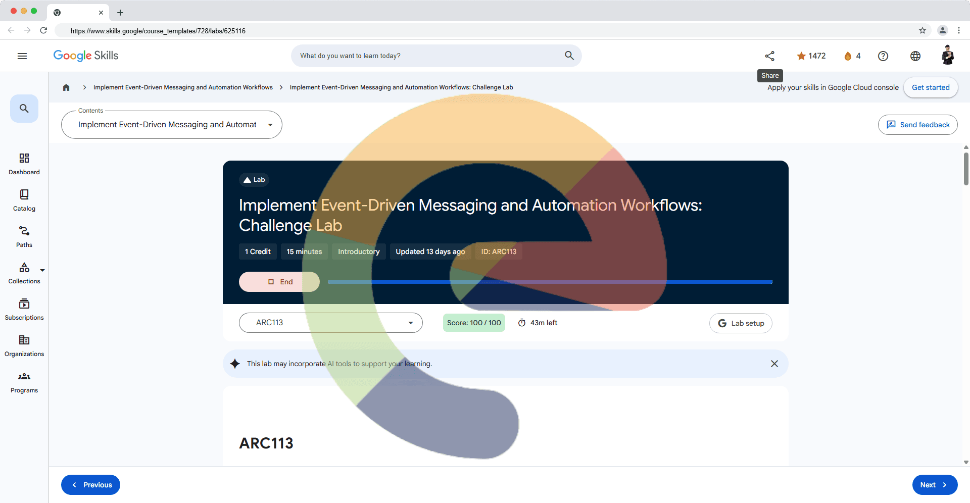 Implement Event-Driven Messaging and Automation Workflows: Challenge Lab - ARC113