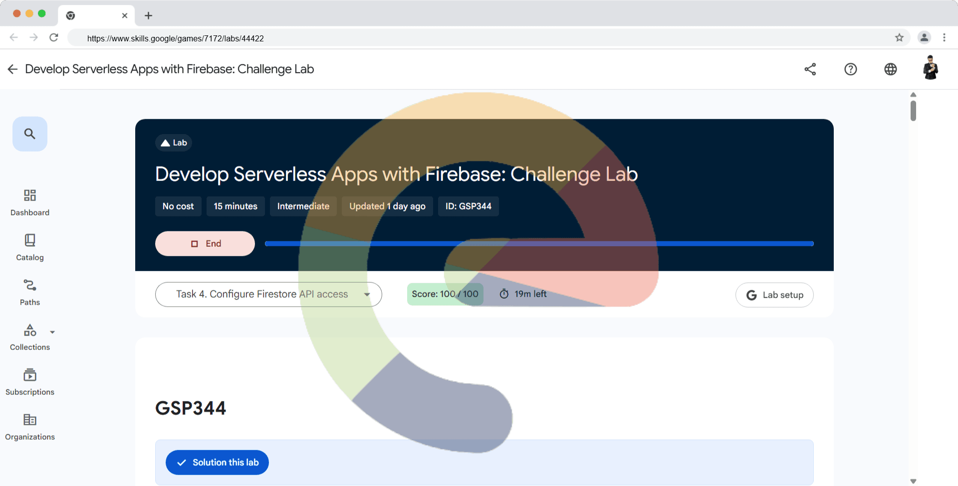 Develop Serverless Apps with Firebase: Challenge Lab - GSP344