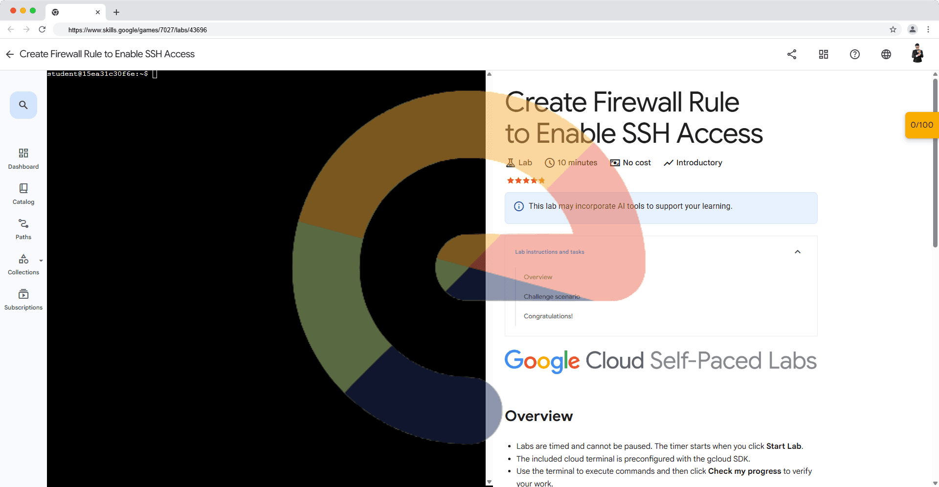 Create Firewall Rule to Enable SSH Access (Solution)
