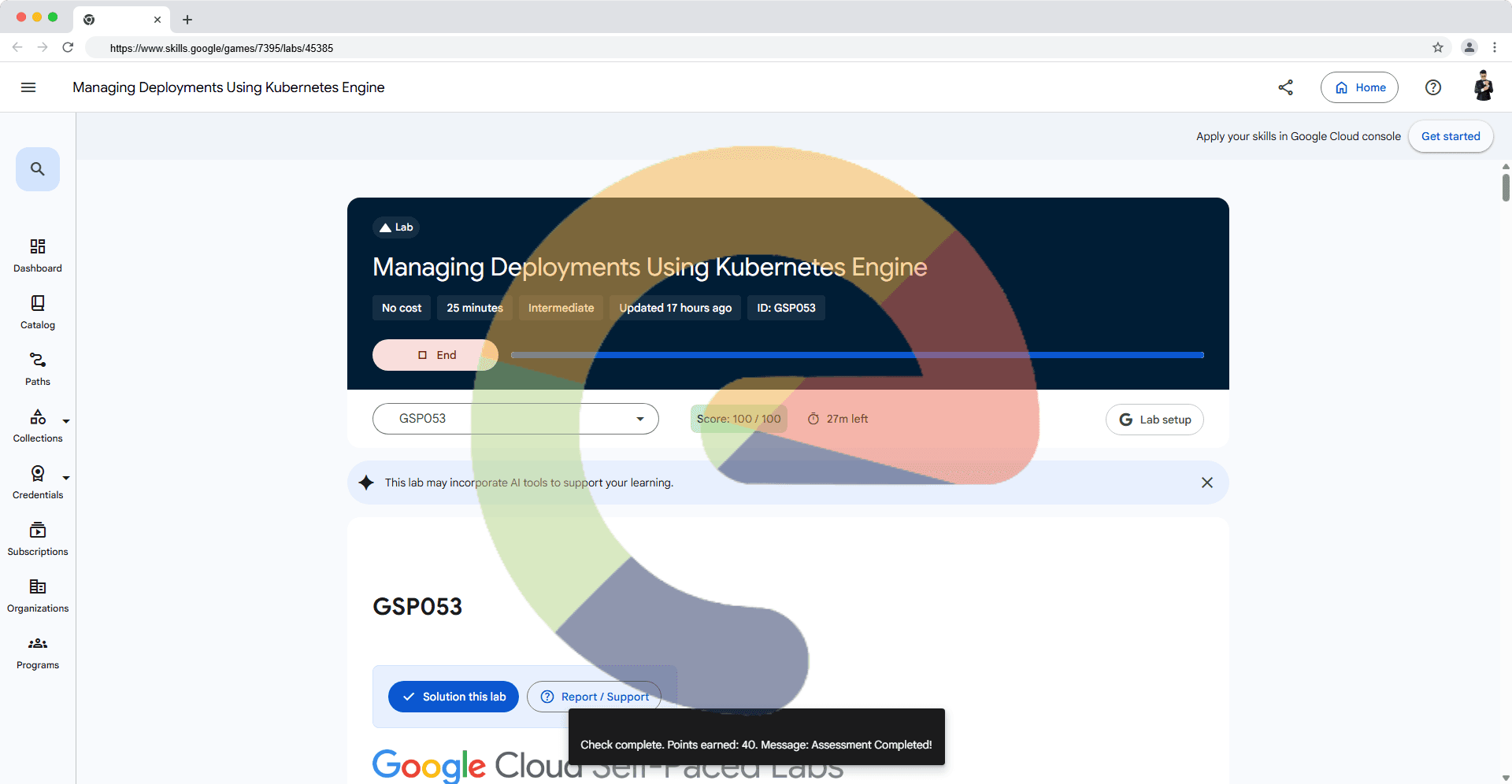 Managing Deployments Using Kubernetes Engine - GSP053