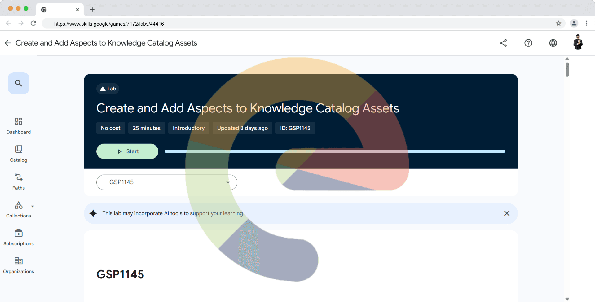 Create and Add Aspects to Knowledge Catalog Assets - GSP1145