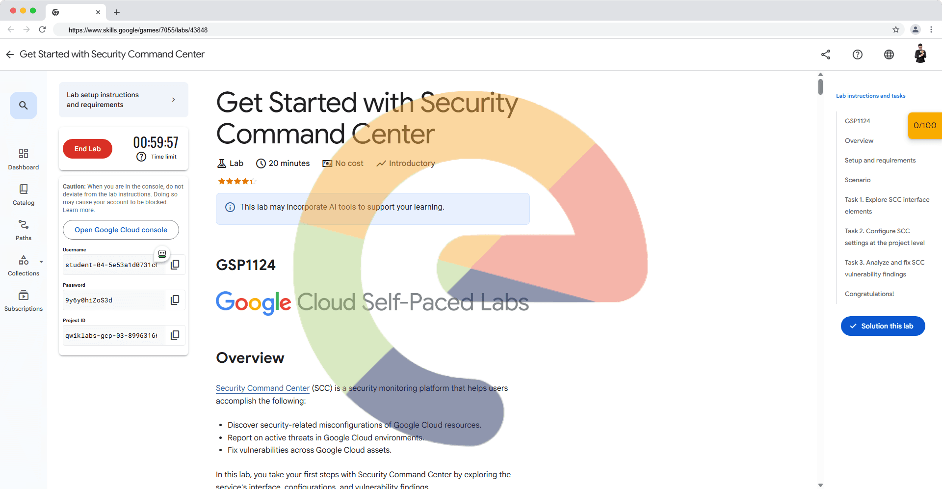 Getting Started with Security Command Center - GSP1124