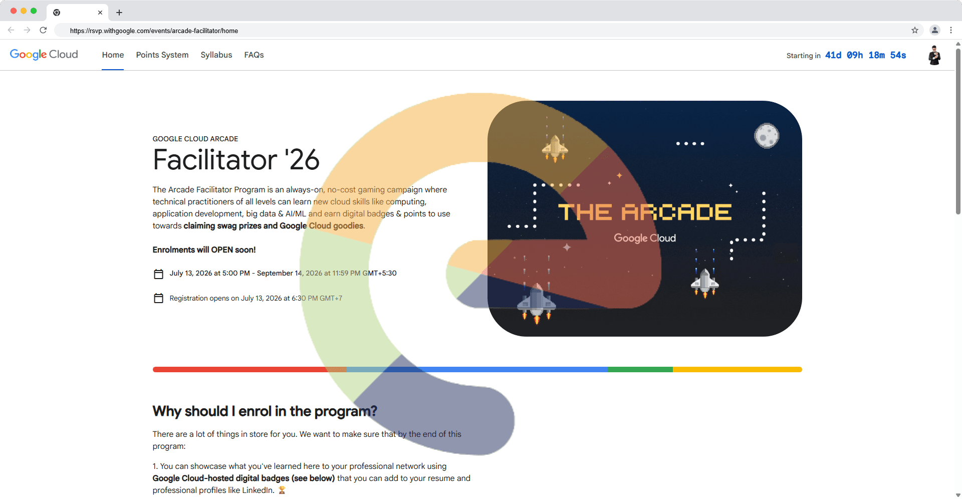 Google Cloud Arcade Facilitator '26
