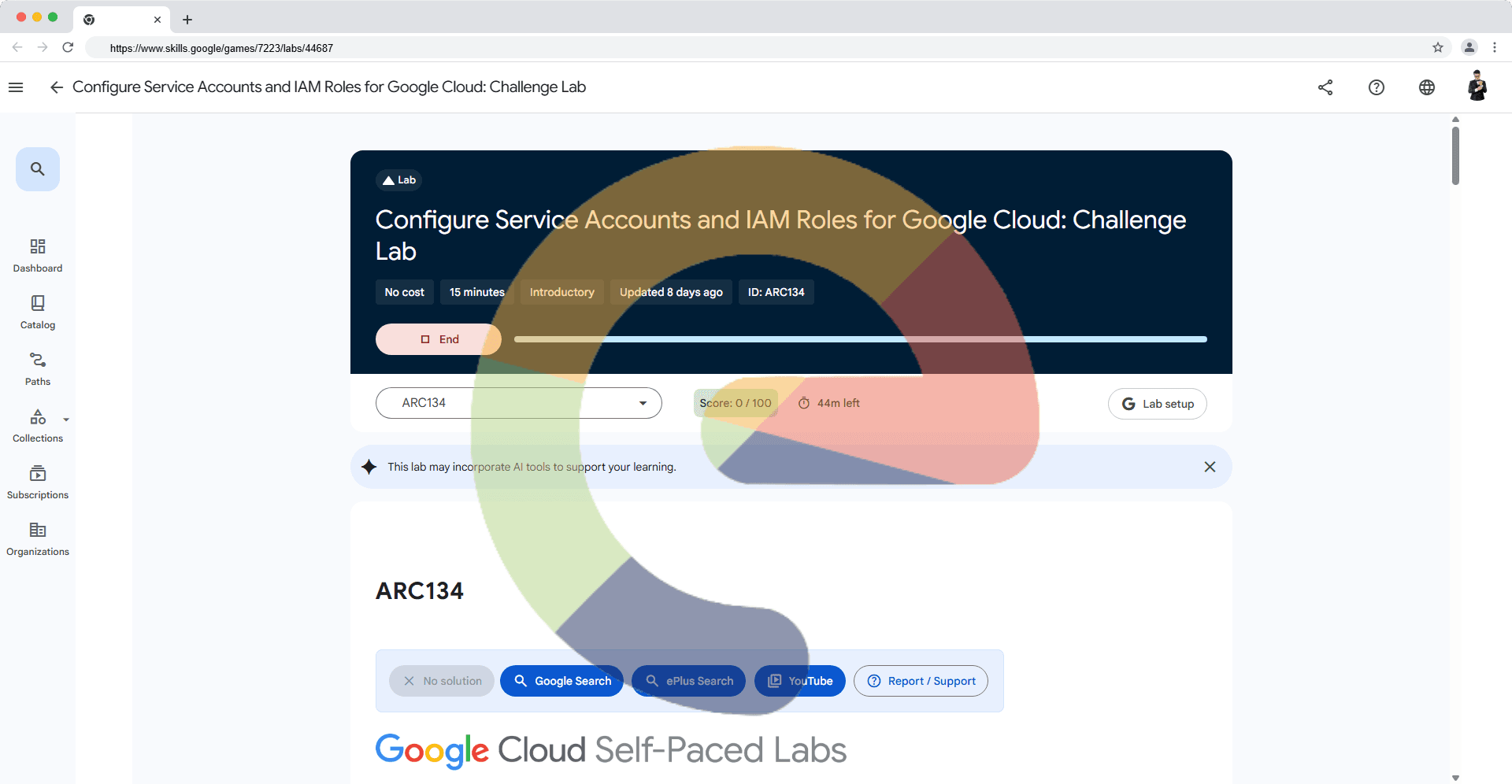 Configure Service Accounts and IAM Roles for Google Cloud: Challenge Lab - ARC134