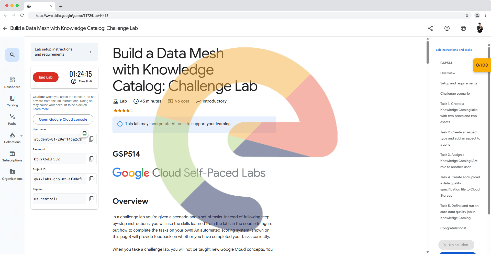 Build a Data Mesh with Knowledge Catalog: Challenge Lab - GSP514