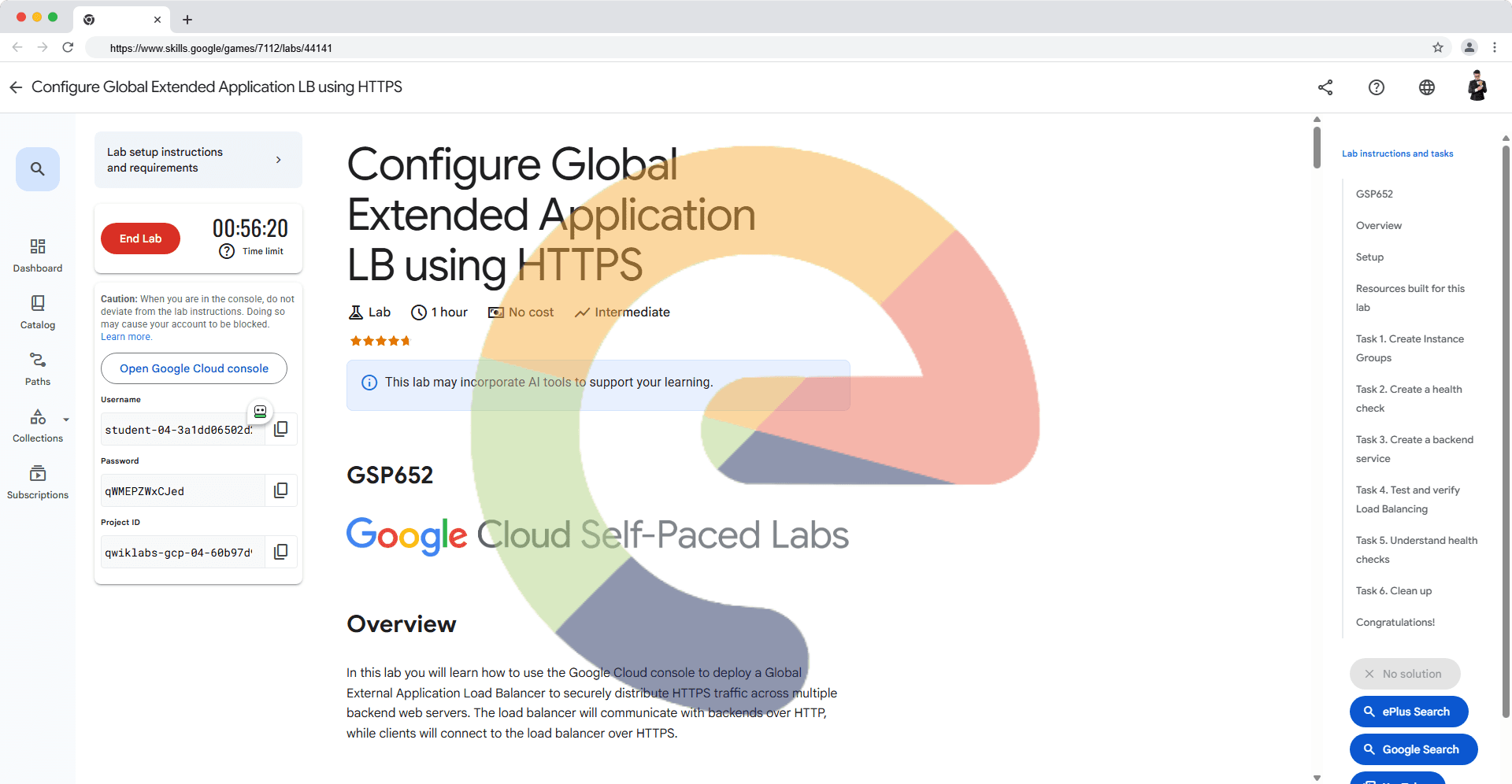 Configure Global Extended Application LB using HTTPS - GSP652