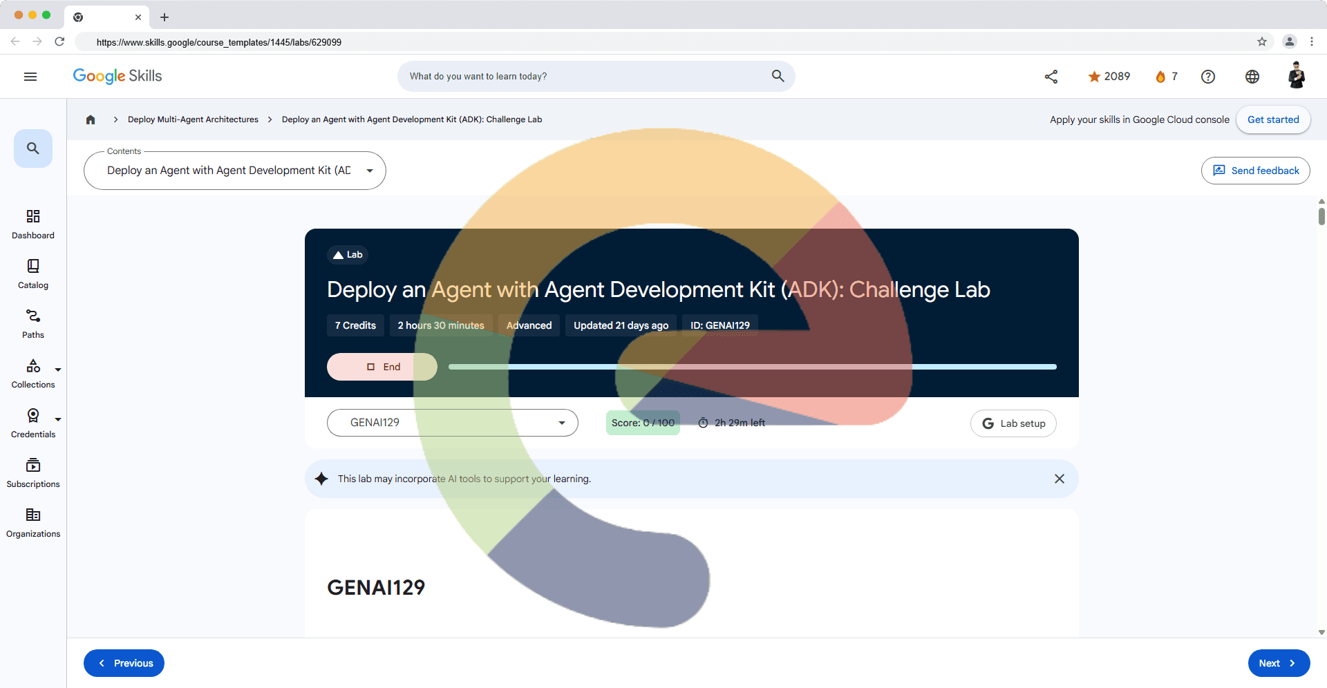 Deploy an Agent with Agent Development Kit (ADK): Challenge Lab - GENAI129