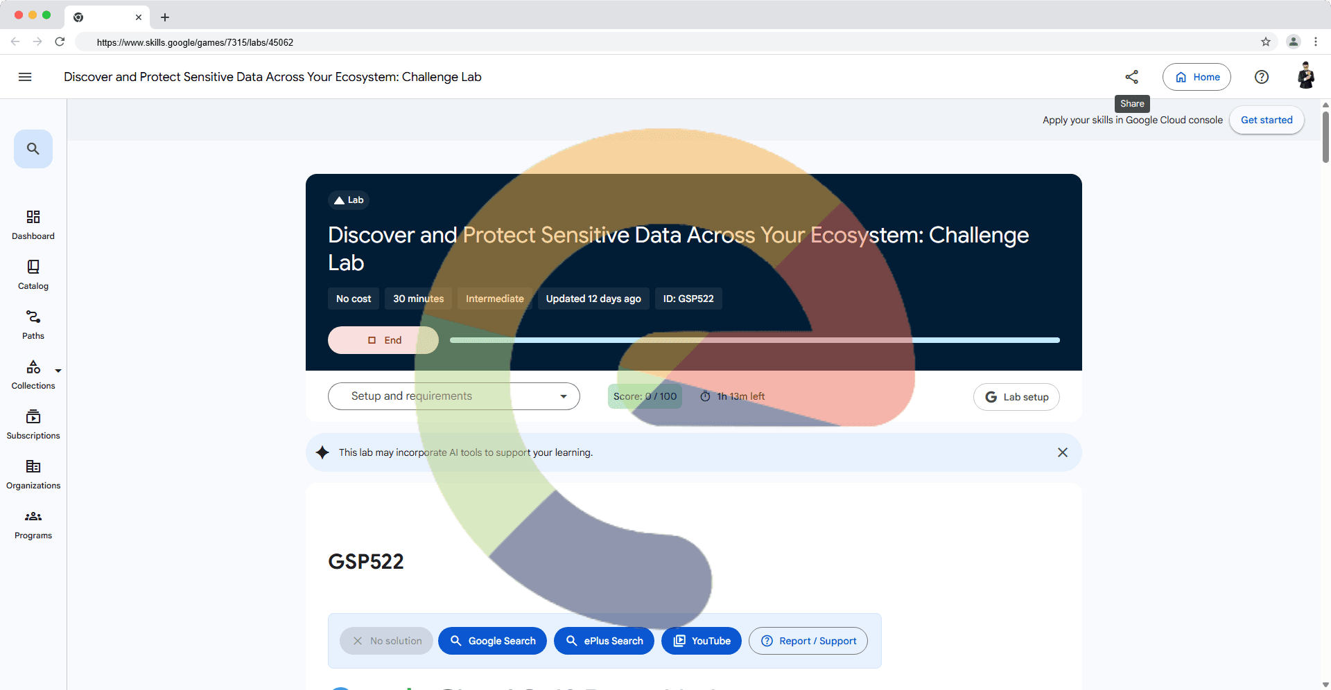 Discover and Protect Sensitive Data Across Your Ecosystem: Challenge Lab - GSP522