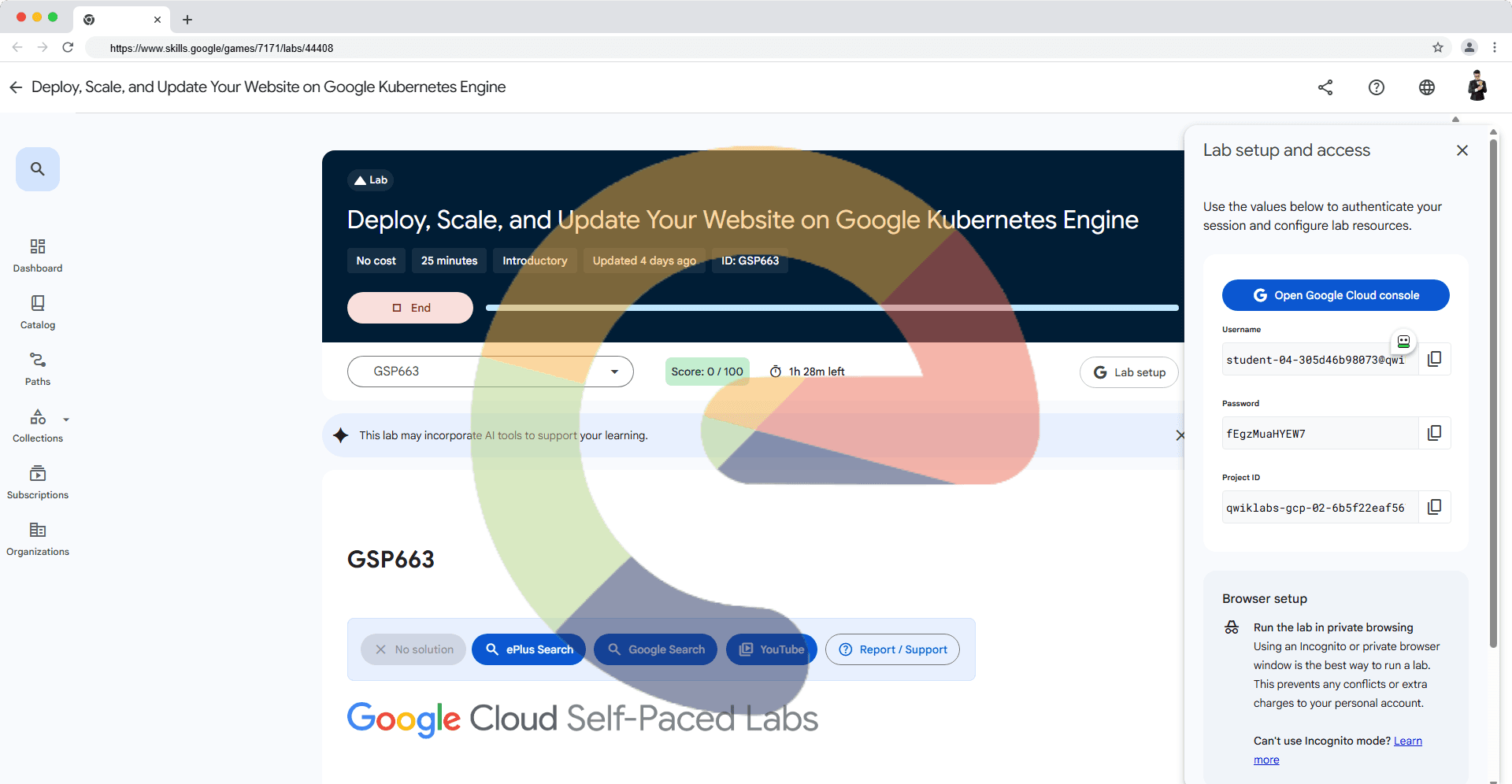 Deploy, Scale, and Update Your Website on Google Kubernetes Engine - GSP663
