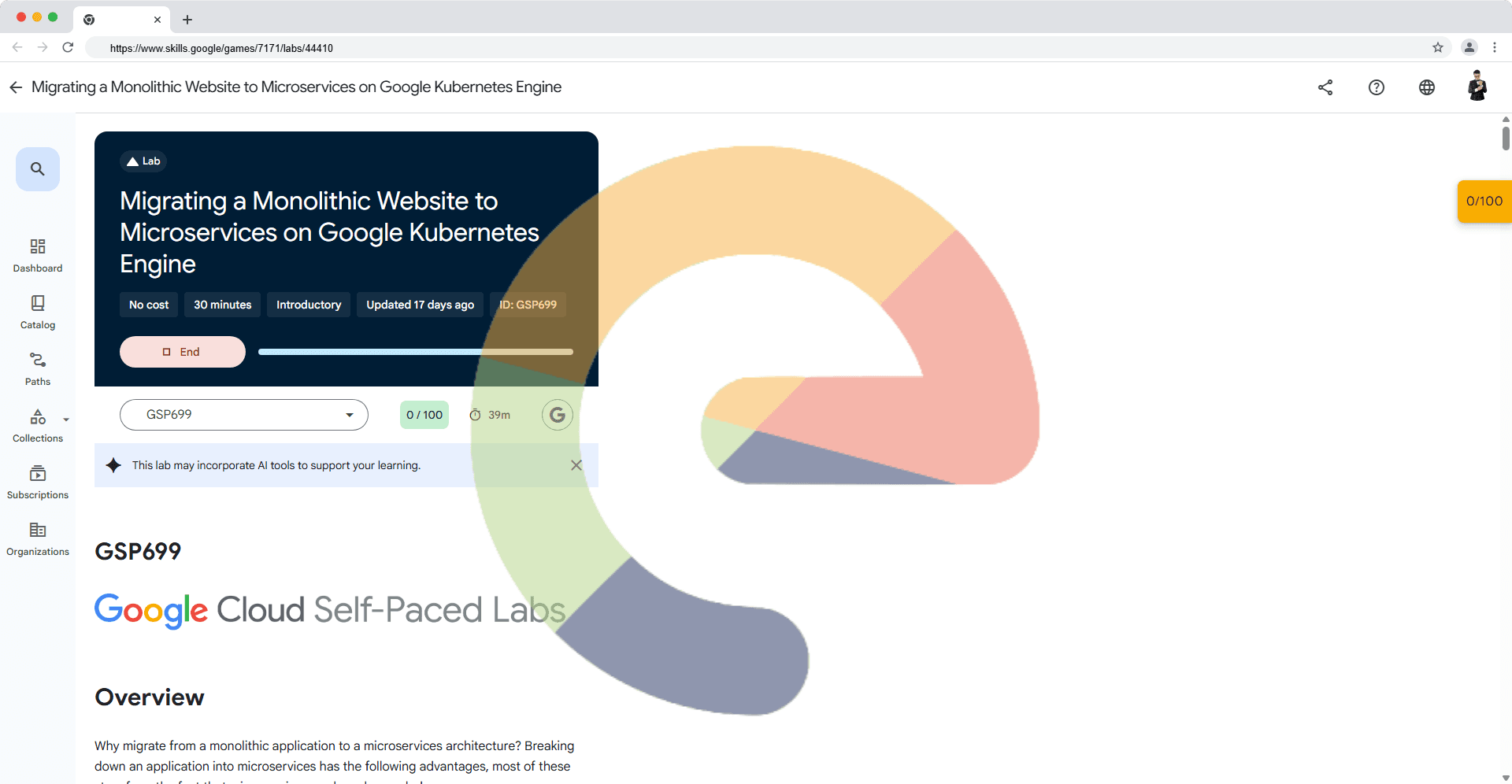 Migrating a Monolithic Website to Microservices on Google Kubernetes Engine - GSP699